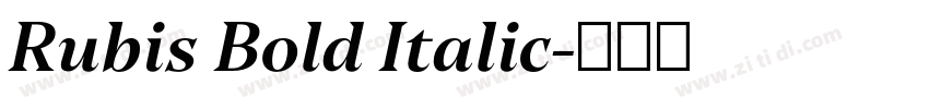 Rubis Bold Italic字体转换